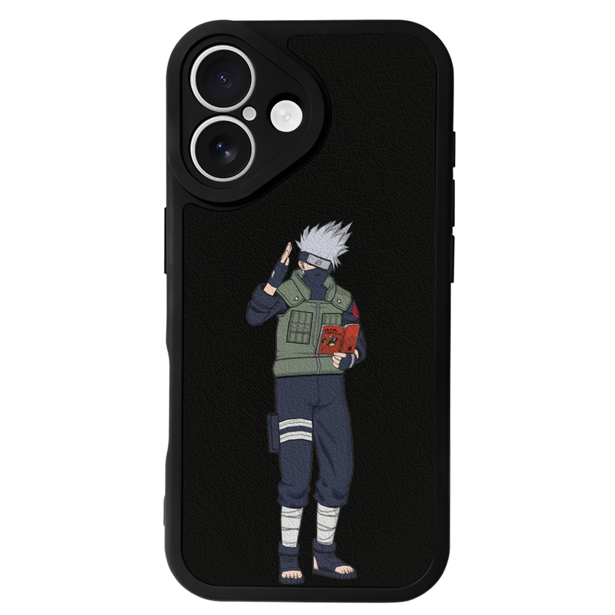 （画像用） NARUTO -ナルト- はたけ カカシ Hatake Kakashi 【iPhone 16シリーズ対応】シリコンスマホケース（レザー調） 材質：シリコン